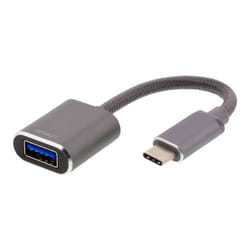 Deltaco USBC-1279 cavo USB 0,11 m USB A Nero