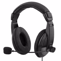 Deltaco HL-57, Cablato, 20 - 20000 Hz, Auricolare, Nero