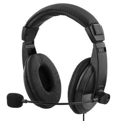 Deltaco HL-57 cuffia e auricolare Cablato A Padiglione USB tipo A Nero