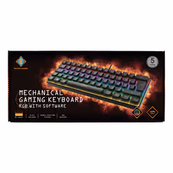 Deltaco Gaming GAM-075-DE tastiera USB QWERTZ Tedesco Nero - Vista aggiuntiva 5
