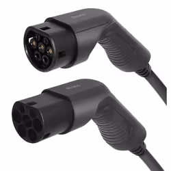 Deltaco EV-1217, Nero, Type 2, Type 2, Nero, Ad angolo, Ad angolo