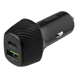 Deltaco USBC-CAR120 Caricabatterie per dispositivi mobili Universale Nero Accendisigari Auto