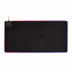 Deltaco GAM-124, Nero, Monocromatico, Neoprene, Alimentazione USB, Rosso/Verde/Blu, Tappetino per mouse per gioco da computer