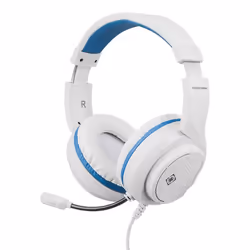 Deltaco GAM-127-W, Cablato, Gaming, 20 - 20 Hz, 345 g, Auricolare, Blu, Bianco