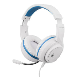Deltaco GAM-127-W cuffia e auricolare Cablato Casco Gaming Blu, Bianco