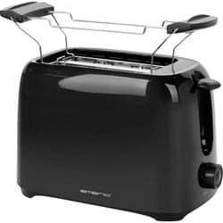 Emerio - TO-128676.3 Tostapane Senza bpa, Con griglia scaldabriosche Nero