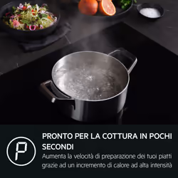 AEG NIK85M00AZ Nero Da incasso 80 cm Piano cottura a induzione 5 Fornello(i)