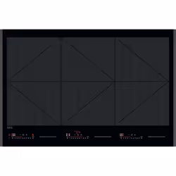AEG TR84IT00FB, Nero, Da incasso, 80 cm, Piano cottura a induzione, 6 Fornello(i), 6 Fornello(i)
