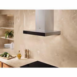Electrolux LFT826X Cappa aspirante a parete Nero, Acciaio inox A 600 m³/h