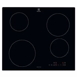 Electrolux Serie 300 LIB60424CK, Nero, Da incasso, 59 cm, Piano cottura a induzione, Vetro, 4 Fornello(i)