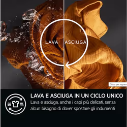 AEG Series 9000 LWR9E106AB lavasciuga Libera installazione Caricamento frontale Bianco B