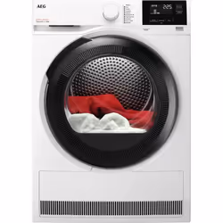 AEG Series 7000 TR7HG8C, Libera installazione, Caricamento frontale, Pompa di calore, Bianco, Manopola, Touch, Destra
