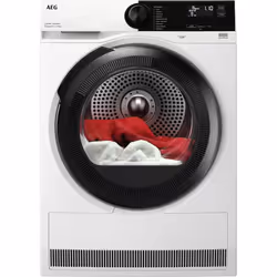 AEG Series 7000 TR7HE9C, Libera installazione, Caricamento frontale, Pompa di calore, Bianco, Manopola, Touch, Destra