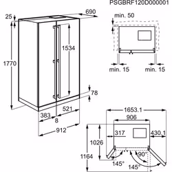 AEG FRIGORIFERO SIDE BY SIDE MULTIFLOW CLASSE E TX6MR531EE - Vista aggiuntiva 5