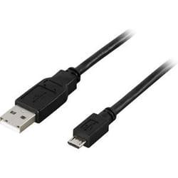 Deltaco USB 2.0 Cable A/micro B, 2m cavo USB USB A Micro-USB B Nero