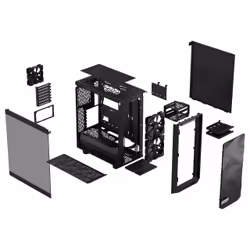Fractal Design Meshify 2 Compact Lite Nero - Vista aggiuntiva 4