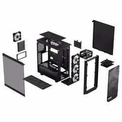 Fractal Design Meshify 2 Compact Lite Nero - Vista aggiuntiva 4