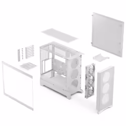 Fractal Design Pop 2 Air White TG RGB Midi Tower Bianco - Vista aggiuntiva 6