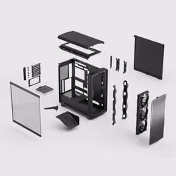 Fractal Design Summit Blackout TG Light Tint Midi Tower Nero - Vista aggiuntiva 4