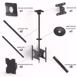 Multibrackets 5477 Supporto per display espositivi 55" Nero - Vista aggiuntiva 5