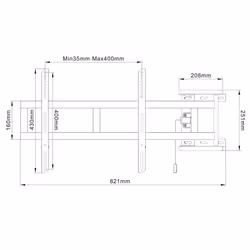 Multibrackets 6214 Supporto TV a parete 47" Nero - Vista aggiuntiva 8