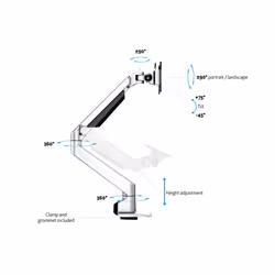 Multibrackets 7167 Supporti a parete per TV 32" Scrivania Argento - Vista aggiuntiva 7