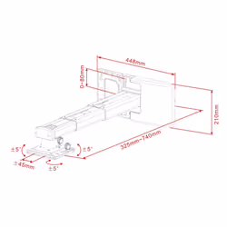 Multibrackets 9833 supporto per proiettore Parete Bianco - Vista aggiuntiva 5