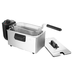 Emerio DF-120482 friggitrice Doppia 3 L Indipendente 2000 W Nero, Acciaio inox