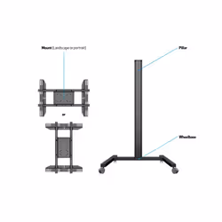 Multibrackets 0643 Supporto per display espositivi 63" Nero - Vista aggiuntiva 7