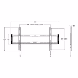 Multibrackets 1015 Supporto TV a parete 2,16 m (85") Nero - Vista aggiuntiva 8