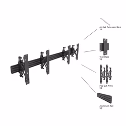 Multibrackets 4122 Supporto per display espositivi 65" Nero - Vista aggiuntiva 6