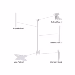 Multibrackets 4757 Supporto per display espositivi 32" Bianco - Vista aggiuntiva 8