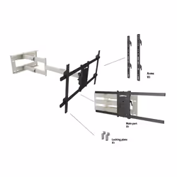 Multibrackets 6874 Supporto TV a parete 75" Nero, Bianco - Vista aggiuntiva 8