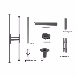 Multibrackets 7932 Supporto per display espositivi 2,54 m (100") Nero - Vista aggiuntiva 7