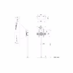 Multibrackets 8939 Supporto per display espositivi 165,1 cm (65") Nero - Vista aggiuntiva 5