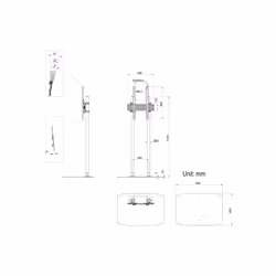 Multibrackets 8960 Supporto per display espositivi 2,29 m (90") Nero - Vista aggiuntiva 6