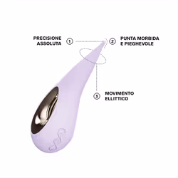 Lelo Dot Stimolatore a Punta Clitorideo per Donne Colore Lilac 1 pz Vibratore - Vista aggiuntiva 4