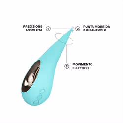 Lelo Dot Stimolatore a Punta Clitorideo per Donne Colore Aqua 1 pz Vibratore - Vista aggiuntiva 4
