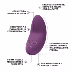 Lelo Lily3 Mini Vibratore per Donne Stimolatore Clitorideo Colore Dark Plum 1 pz - Vista aggiuntiva 4