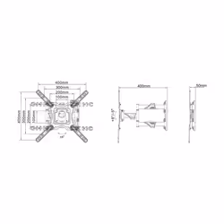 Multibrackets 0839 Supporto TV a parete 55" Nero - Vista aggiuntiva 6