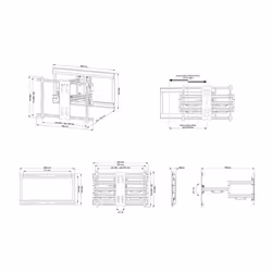 Multibrackets 2864 Supporto TV a parete 2,54 m (100") Nero - Vista aggiuntiva 6