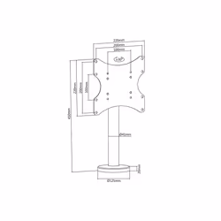 Multibrackets 4400 Supporto TV a parete 43" Nero - Vista aggiuntiva 6