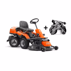 Potente Rider tagliaerba Husqvarna R214C con motore a scoppio e piatto di taglio da 94 cm, offre sia un taglio BioClip® di pr ...