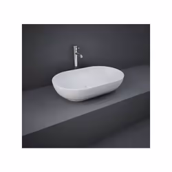 Lavabo appoggio Rak Ceramics Lavabo ovale da appoggio in ceramica Bianco Matt senza foro rubinetto - Feeling Rak Ceramics Il  ...