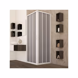 Porta doccia PVC LEDA Box doccia con ante a soffietto riducibili in PVC apertura centrale - LEDA Arredare il tuo ambiente bag ...