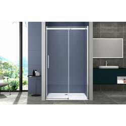 Box doccia 170 cm porta scorrevole senza telaio H200 cm cristallo 8mm milly profilo cromato