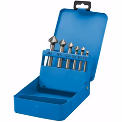 KIT 6 FRESE PER SVASARE HSS Set composto da 6 punte frese coniche in lega metallica ricoperti in titanio per garantire massim ...