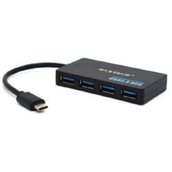 Maxtech - Hub Porta Type-c 4 Porte Usb Splitter Adattatore Pc Laptop 10 Cm Hub3-4c -
