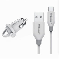 Maxtech - Kit Caricabatteria Auto 5v-2.1a Cavo Type-c Usb 1mt Ricarica 10w Ma-tc02 -