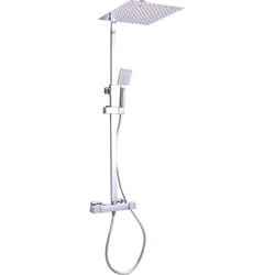 Colonna doccia con miscelatore termostatico Cromato quadrato KZ1003 zurigo
